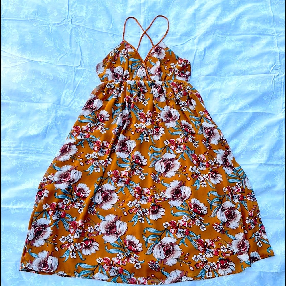Floral halter strap dress
